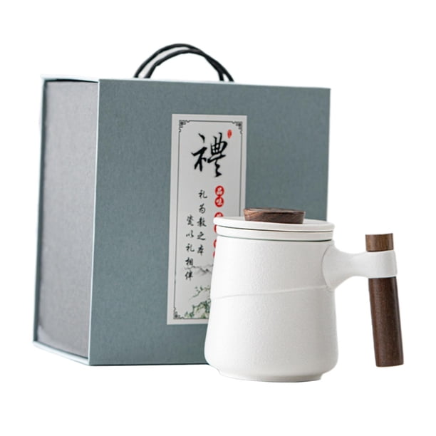 Taza de Té Sunnimix Taza de Cerámica con Tapa para Té Suelto