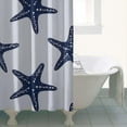 thumbnail image 5 of Nautical Starfish Shower Curtain Liner - Marine Life Tropical Theme, Waterproof Reusable Bathroom Fabric for Coastal Decor,36x72in, 5 of 5