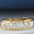 thumbnail image 4 of Pompeii 1 Ct Diamond Ring Mens High Polished Solid Yellow Gold Wedding Band Lab Grown, 4 of 6