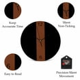 thumbnail image 5 of Wall Clock Brown Black Clocks PVC Silent Non-Ticking Battery Operated Decorative Boho Style Round Clock for Home Living Room Kitchen Bedroom Office School Wall Decor 10 Inch, 5 of 9