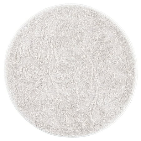Chocolate Antique Round Rug - Mohawk Foliage Accent Rug (3'x3' Round)