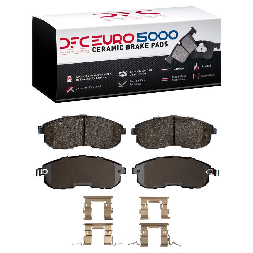 Dynamic Friction Company 1600-0815-01 DFC EURO 5000 Ceramic Brake Pads and Hardware Kit