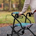 thumbnail image 4 of Jiueut Cow Print Medical Products Rollator Walker Seat & Back Cover for Seniors 2 Piece Soft Seat Cushion for a Rollator Walker Easy to Install Assistive Vehicle Cover, 4 of 7