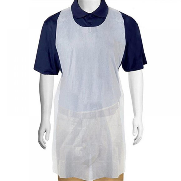 DEBGFS 100pcs/set Disposable Apron Transparent Waterproof Dishwasher Apron Easy Use for Restaurant Kitchen Cooking Cleaning Thick Plastic Aprons,milky