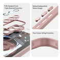 thumbnail image 4 of Dteck Magnetic Clear Case for Samsung Galaxy A16 5G,Shockproof TPU+PC Case Built-in Camera Lens Protector Compatible with Mag Safe Transparent Rotating Ring Stand Cover,Pink, 4 of 7