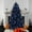 Black#238, variant on Christmas Tree 6ft Black Christmas Tree with 350 White LED Lights, 1460 Tips PE+PVC Artificial Tree for Halloween & Holiday Decor, Hinged Structure with Stable Metal Stand,Flocked Christmas Tree