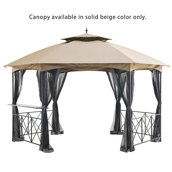 Garden Winds Replacement Canopy Top Cover for the Genoa Hexagon Gazebo - RipLock 350