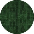 thumbnail image 1 of Ahgly Company Indoor Round Persian Emerald Green Bohemian Area Rugs, 6' Round, 1 of 4