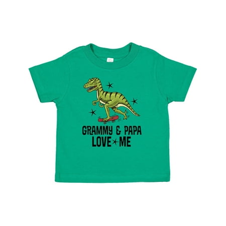 

Inktastic Grammy and Papa Love Me Dinosaur Grandson Boys Toddler T-Shirt