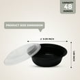 thumbnail image 6 of Klex Meal Prep Containers with Airtight Lids, BPA Free, 48 oz, Round, Black/Clear, 50 Sets, 6 of 6