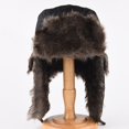 thumbnail image 3 of ievspot Unisex Winter Hat Thickened Velvet Lined Ear Protection Fuzzy Buckle Fasten Heat Retention Outdoor Skiing Skating Snowboarding Lei Feng Hat, 3 of 8