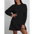 thumbnail image 3 of Faithtur Pull Tricoté Automne Hiver pour Femmes Couleur Unie Manches Longues Col Rond Long Tricoté, 3 of 9