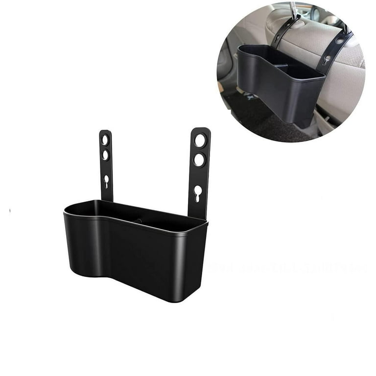 Multi-Function Foldable Car Headrest Tray with Cup Holder for food, snacks,  keys, phone, Black - PrimeCables®