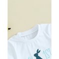 thumbnail image 5 of Jxzom My First Easter Baby Boy Outfit Bunny Letter Print Short Sleeve T-Shirt Bunny Pants 0 3 6 12 18 Months Summer Clothes Set, 5 of 8