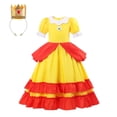 thumbnail image 3 of Vestido de princesa melocotón para niñas, ropa de fiesta de cumpleaños, actuación en escenario, Festival de Revelry, disfraz de fantasía, Cosplay, 3 of 5