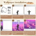 thumbnail image 5 of Enchanted Forest Wallpaper Purple Pink Dreamy Sky Soft Clouds Sunset Peel and Stick Wall Murals 69"H x 96"W Removable PVC Wall Paper Self-Adhesive Wall Paintings for Bedroom Living Room, 5 of 7