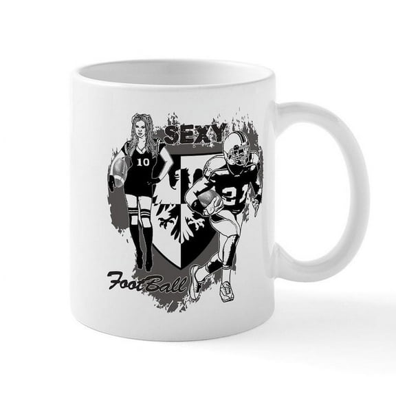 CafePress - Who Say Football Is Not Sexy Mug - 11 oz Ceramic Mug - Novelty Coffee Tea Cup