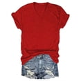 thumbnail image 4 of Sweet Home Farm V Neck T Shirts for Women Stylish And Comfortable Women's Loose Fit Shirt | Casual Tee Any Occasion Short Sleeve Shirts for Women Red, 4 of 8