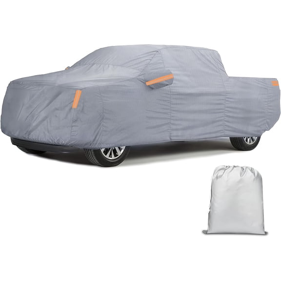 Nilight Car Cover Waterproof All Weather for Truck, Heavy Duty Outdoor Rain Sun UV Protection with Zipper Cotton,Extra Thick Truck Cover, Universal Fit for Truck (Up to 242", Max Cab Length 146")
