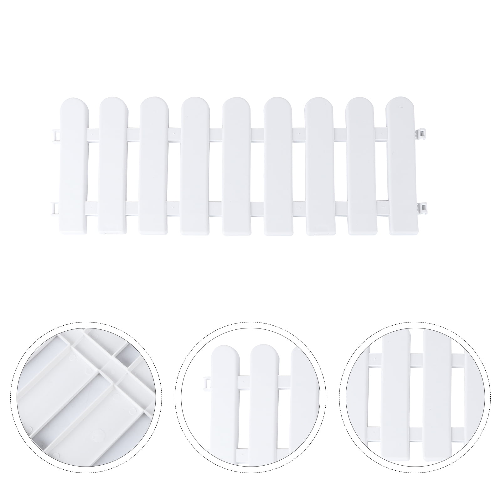 BEADCEST 5Pcs Flexible White Decorative Fence Ideal for Gardens Courtyards and Holiday Displays