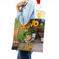 thumbnail image 4 of El Chavo del Ocho Bolso de tela con estampado de lienzo para mujer, bolsa de compras reutilizable y estética, con cremallera interior, regalo para mujer,40*45cm., 4 of 6