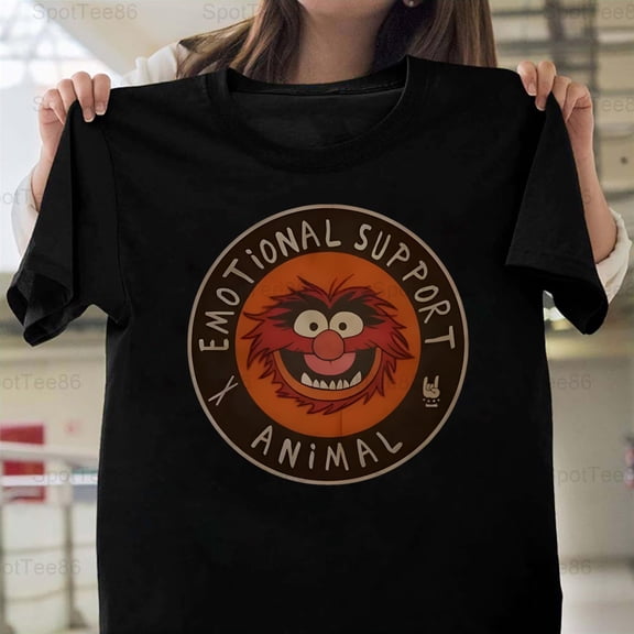 Muppets Emotional Support Animal Funny Vintage Retro TV Show Graphic V40817 Unisex T-Shirt, Up to Size 5XL