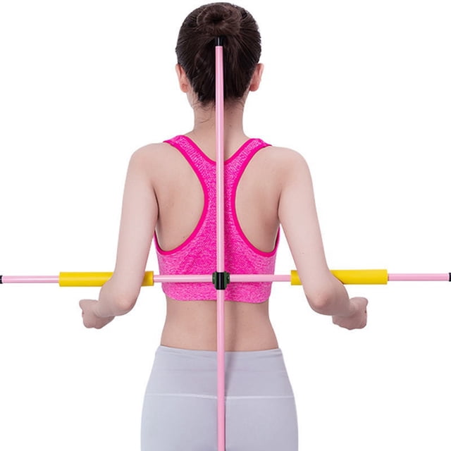 Bangcool Ensemble de Bâtons de Yoga Robustes Longs Bâtons de Massage Lisses Bâtons d'Exercice pour la Posture du Dos