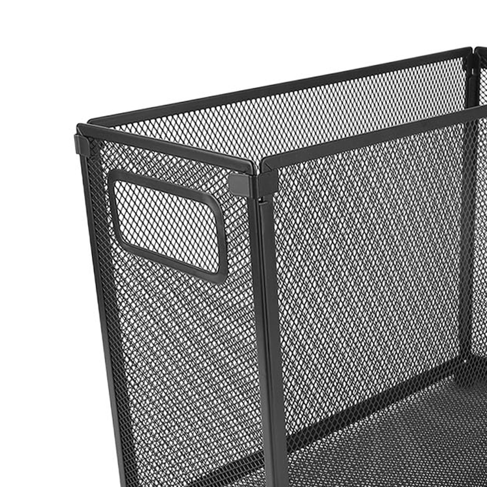 Riousery 2-Pack Foldable Metal Mesh File Organizer Box for Desktop, Letter Legal Size Document Folders Storage Basket, 13.39 inches / 34 cm, Office Desk Sorter