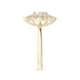 thumbnail image 3 of ANGARA Natural Diamond Cocktail Ring with Scalloped Halo in 14K Yellow Gold for Women (Size-3.25mm| Color-H| Clarity-SI2) | April Birthstone, Anniversary Jewelry Gift for Women | Natural Diamond Ring, 3 of 8