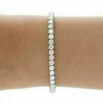 3.50CT Natural Diamond (I-J,SI1) Round Cut Tennis Bracelet 14K White Gold Fine Jewelry Women Gift