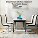 Surmoby Modern Upholstered Kitchen Chairs,Set of 6 Faux Leather Dining