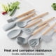 thumbnail image 5 of Toystoory Utensilios de cocina de silicona Mango de madera Seguro de mano Antiadherente Antióxido Utensilios de cocina portátiles Accesorios de Gris, Schaber Als Bilder zeigen, 5 of 6