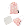thumbnail image 2 of MeMoi Daisies Kids Unisex Face Covering, One Size, Pink, 2 of 5