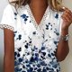 thumbnail image 3 of Camiseta estampada para mujer con cuello en V de verano para mujer para deportes al aire libre (azul oscuro M) FLhrweasw Para estrenar, 3 of 8