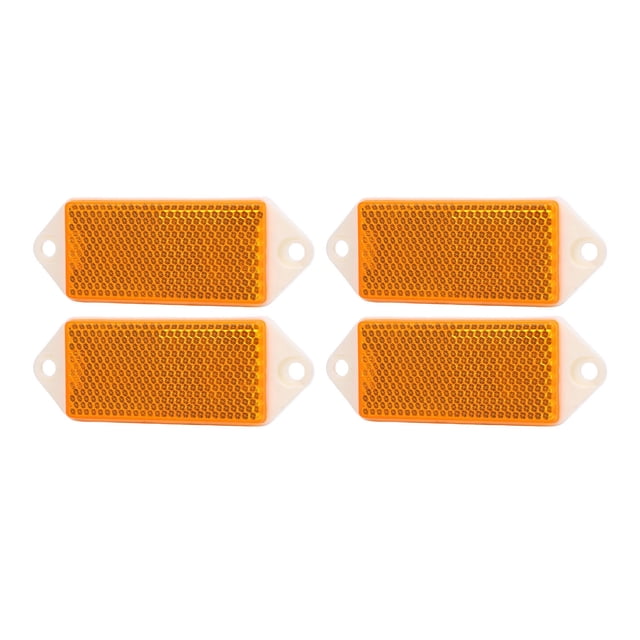 4pcs Rectangular Reflectors Highly Reflective Safety Posts Reflectors Enhance Visibility for Trailer Truck Motorcycle with Easy Installation for Fence Gate