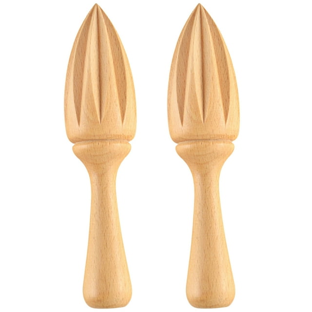 Exprimidores manuales de limón de haya, exprimidor de frutas en cono, suministros de cocina para el hogar, 2 uds.