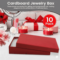 thumbnail image 4 of Novel Box 10 Pack Red Cardboard Cotton Filled Jewelry Gift Boxes 5.5x3.5x1 Inches with Lids, 4 of 4