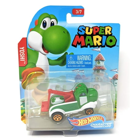 1 pack of 8 Hot Wheels Mario Brothers Yoshi Car Toy