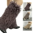 thumbnail image 2 of Yokua Y2K Faux Furs Leg Warmer,Warm Soft Cozy Fuzzy Leg Warmer Boot Cuffs Covers, 2 of 21