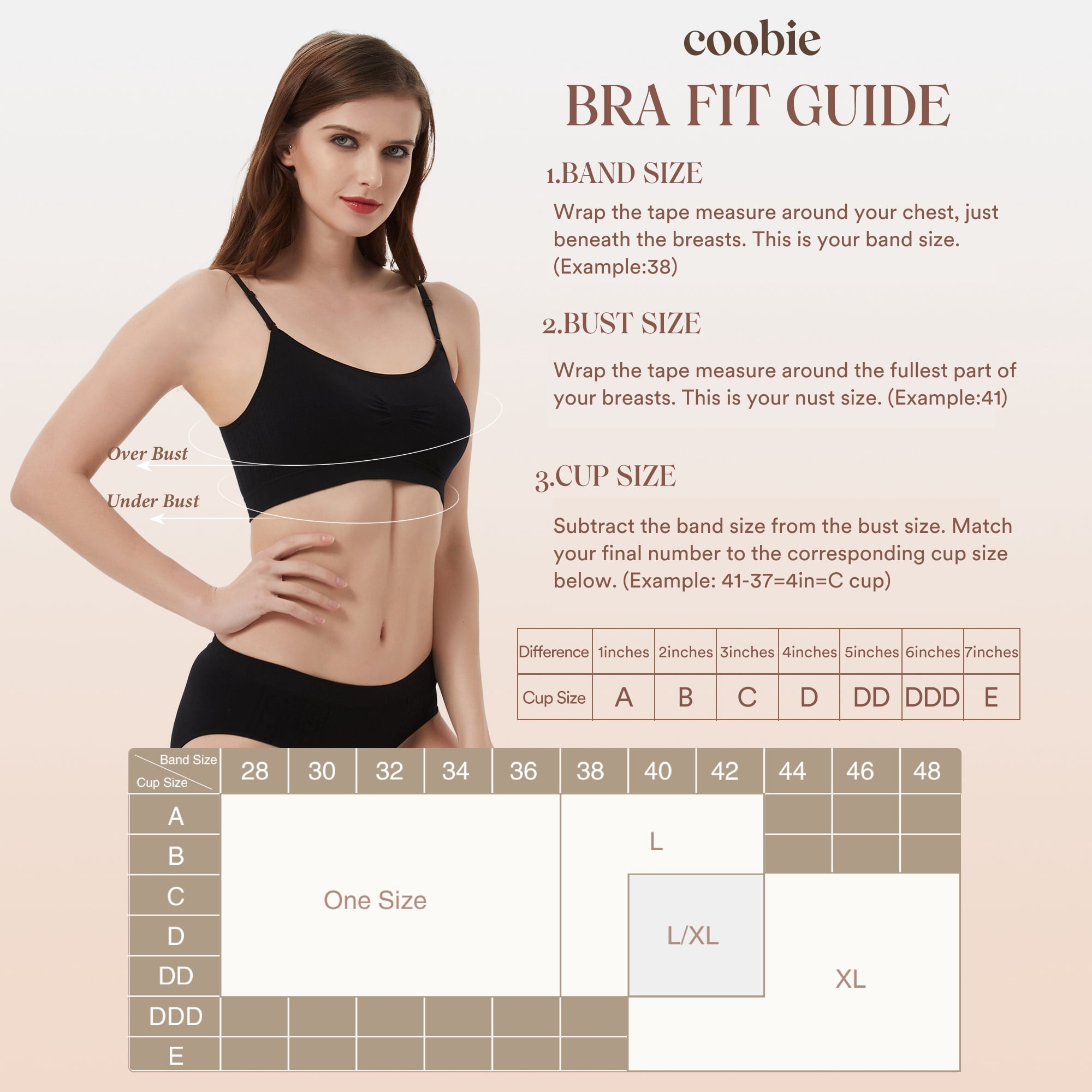 Coobie Seamless Bras for Women No Underwire Scoopneck Cami Bra 9012,Black,One Size