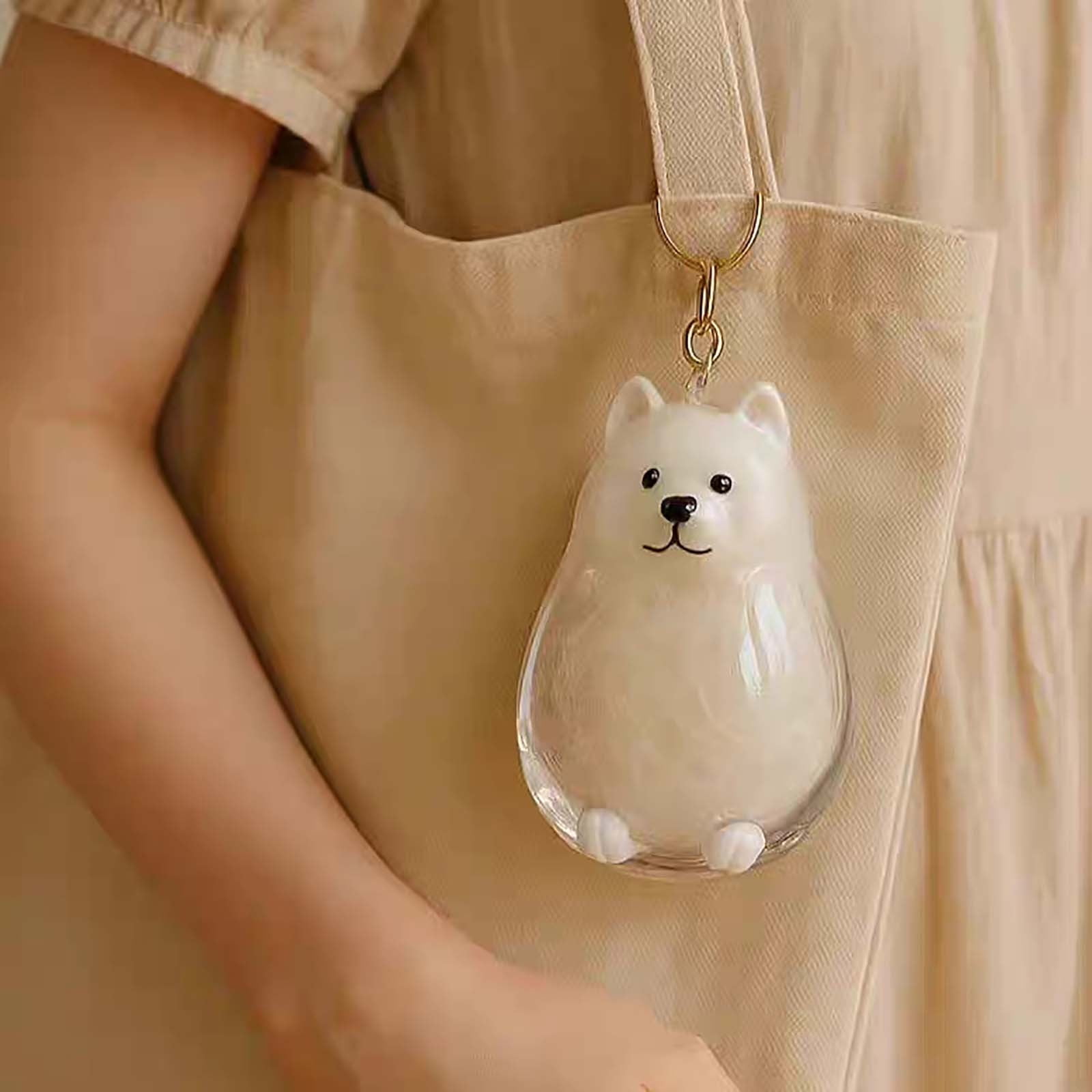 Rkxzt Puppy Pendant,Transparent Pet Keepsake Box with Cute Dog Pendant Decorative Storage for Mementos and Jewelry ecoration Ornaments|Acrylic