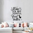 thumbnail image 2 of Wine A Bit You'll Feel Better - Wine Glass Wine Time Life Quotes Quote Vinyl Wall Sticker Art Decal Kitchen Living Room Bed Room Wall Design House Home Decor Stickers Decoration Size (20x14 inch), 2 of 3