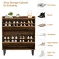 thumbnail image 6 of Shoe Cabinet with 2 Flip Drawers, Hidden Wood Shoe Cabinet,Freestanding Shoe Storage Cabinet with Adjustable Shelf, for Front Door Entrance, Living Room, Hallway, Bedroom, 6 of 7