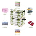 thumbnail image 4 of Foldable Clothes Storage Bags Clothes Organizer Bin with Clear Windows for Clothes Bedding Cute Frog Pattern, 4 of 6