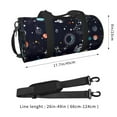 thumbnail image 4 of Xecao Galaxy2 print Round Travel Duffel Bag is a foldable gym bag with an inner pocket, perfect for travel sports, 4 of 8