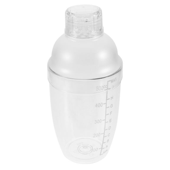 Niceauty Transparent Plastic Cocktail Mixing Cup with Sealing Lid Easy to Clean Drink Mixer for Bar and Home