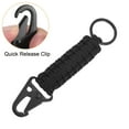 thumbnail image 3 of Uxcell Paracord Keychain, 2 Pack Braided Lanyard Key Clip Survival Keychains Black, 3 of 6