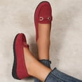 thumbnail image 4 of Mocassins à Talon Compensé Bas pour Femmes, à Enfiler, Penny Loafers, Doux, Décontractés, en Suède, d'Automne, Habillés, Oxfords, Flats, Chaussures pour Dames, 4 of 7
