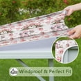 thumbnail image 6 of Fairy Princess Mushroom Pattern Square Fitted Tablecloth with Elastic Edge,Square Table Cover,Washable Elastic Table Cover for Home Kitchen Party Decor 34"x34", 6 of 6