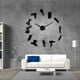 thumbnail image 2 of Reloj de pared silencioso, adhesivos acrílicos para pared, relojes grandes, decoración para oficina Negro, 2 of 8